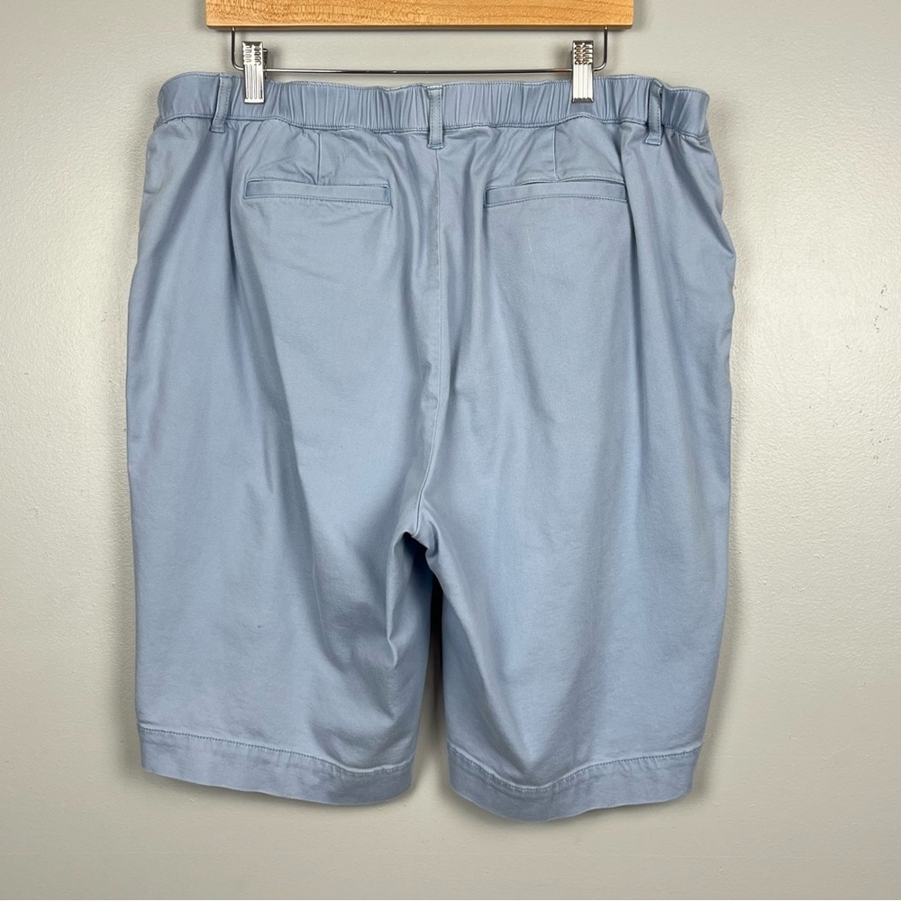 J.Jill blue modal Lyocell cotton spandex elastic waist Bermuda shorts, size 18. - Picture 2 of 8